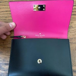 Kate Spade Arbour Hill Leather Wallet Black & Pink